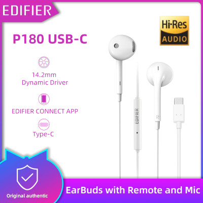 Edifier P180 USB-C - Tai Nghe Có Dây, Nghe Nhạc, Đàm Thoại, Âm Thanh Hi-Res, Jack Type-C - Hàng chính hãng