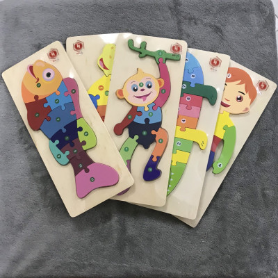 Combo 5 Tranh Ghép Gỗ 3D HT SYS Cho Bé, Tranh Nối Số Từ 1 - 10, Đa Dạng Màu Sắc Giúp Bé Phát Triển Trí Tuệ