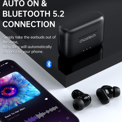 Tai nghe Choetech BH-T15 Bluetooth Chống Ồn Chủ Động True Wireless- hàng chính hãng