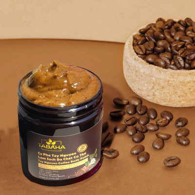 Combo Kem tan mỡ bụng 250g và Tẩy da chết cà phê Tây Nguyên 250ml TABAHA giúp mẹ sau sinh đẹp da chuẩn dáng