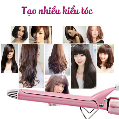 Máy uốn tóc Kemei KM-219 cao cấp điều chỉnh 2 mức nhiệt phù hợp sử dụng mọi tình trạng tóc tạo nhiều kiểu tóc uốn xoăn, uốn lọn sóng, uốn cụp - Hàng chính hãng