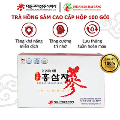 Trà hồng sâm Daedong cao cấp chính hãng Hàn Quốc 3g x 100 gói