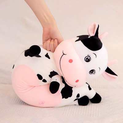 Gối ôm cho bé hình bò sữa cao cấp vải nhung co giãn 4 chiều