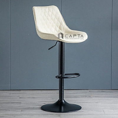 Ghế quầy đảo bếp có lưng tựa chân nâng hạ sơn đen hiện đại tại HCM CB2284A-P