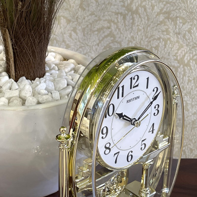 Đồng Hồ Để Bàn Rhythm CRP609WR18 - Vàng (19.3 x 24.1 x 9.0 cm)