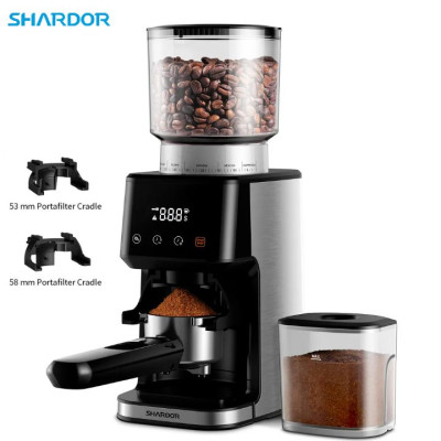 Máy xay hạt cà phê Espresso cao cấp Shardor BD-CG018 Tích hợp 51 chế độ xay hạt cà phê- hàng chính hãng