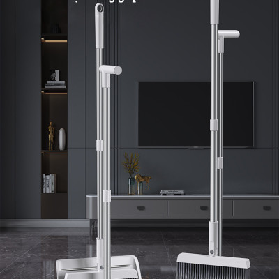 Bộ Hốt Rác Gia Đình Gấp Gọn Kèm Chổi Quét Rác Cao Cấp DAMAS TS2 - Lông chổi mềm mại không bám dính tóc - Hốt rác gấp gọn giúp tiết kiệm không gian