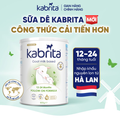 Thùng 6 lon Sữa dê Kabrita số 2 cho trẻ từ 12- 24 tháng - Lon 800g