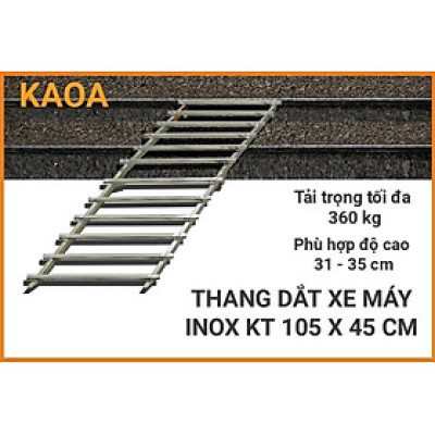 THANG DẮT XE MÁY INOX TIỆN ÍCH DÀNH CHO NGÕ HẸP. ( cho thềm cao 31 - 78 cm )