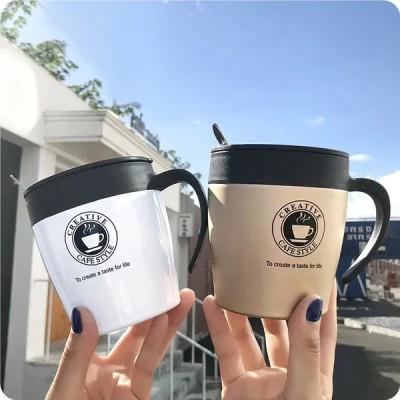 Cốc pha cafe inox 304 Creative 330ml tặng kèm muỗng- Hàng chính hãng 