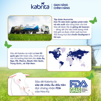 Thùng 6 lon Sữa dê Kabrita số 2 cho trẻ từ 12- 24 tháng - Lon 800g