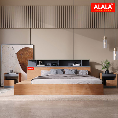 Giường ngủ ALALA72 + 3 hộc kéo / Miễn phí vận chuyển và lắp đặt/ Đổi trả 30 ngày/ Sản phẩm được bảo hành 5 năm từ thương hiệu ALALA/ Chịu lực 700kg