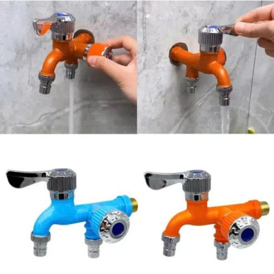 Vòi Nước 2 Đầu Ra Cao Cấp – Tiện Ích Cho Máy Giặt, Bồn Rửa, Sân Vườn