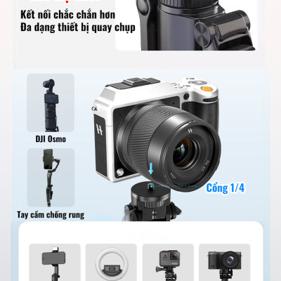 Gậy quay video MP19s thông minh,chụp ảnh, livestream, kim loại bền bỉ, gimbal 360 dõi theo, nâng cấp, hàng chính hãng