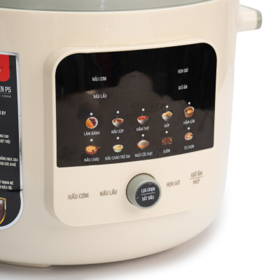 Nồi áp suất điện lòng nồi Inox Kalpen P5 dung tích 6L công suất 1300W chuẩn Đức, bảo hành 2 năm - Hàng chính hãng