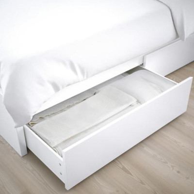 [Miễn phí vận chuyển & lắp đặt] Giường ngủ cao cấp gỗ công nghiệp thiết kế hiện đại tích hợp 2 hộc kéo thông minh Ohaha - GC005 - Màu Trắng