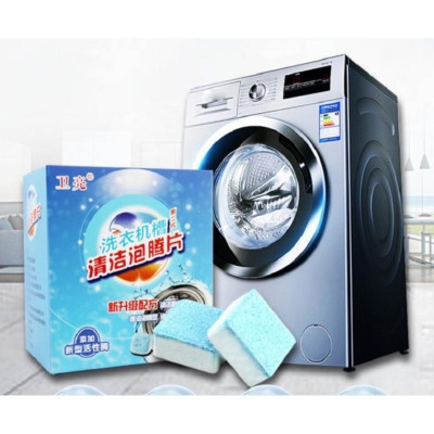 Set hộp 12 viên tẩy sạch lồng máy giặt , loại bỏ cặn lắng và chất bẩn gây mùi hôi trong máy giặt , giúp làm sạch quần áo , phù hợp với tất cả các loại máy giặt