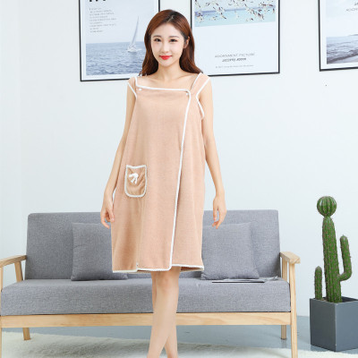 Khăn  tắm xỏ tay - Áo  khăn tắm nữ  kiểu đầm trơn , mịn , thoáng mát phù hợp với mọi loại dáng , giao màu ngẫu nhiên