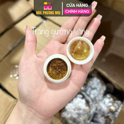 Tráng Gương Lẻ Màu Bạc Và Vàng Siêu Mịn Làm Nail, Tạo Hiệu Ứng Tráng Gương Sáng Loáng Cho Móng Bóng Đẹp Kết Hợp Cùng Sơn Gel Nữ Women