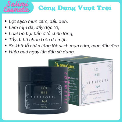 Lột Mụn Bùn Khoáng Quyên Lara 50g, Lột Mụn Cám, Mụn Đầu Đen, Làm Sạch Mụn, Se Khít Lỗ Chân Lông