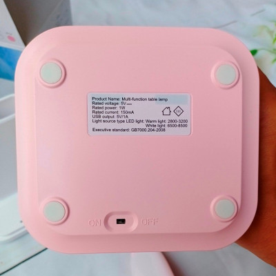 Đèn Học , Đèn Đọc Sách Để Bàn Chống Cận Có Ống Đựng Bút , Giá Đỡ Điện Thoại , Cổng Sạc Usb - Hàng Chính Hãng 