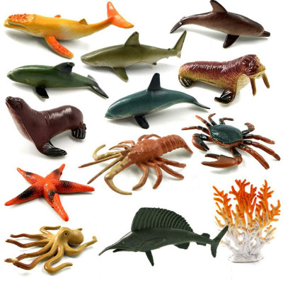 Đồ chơi 12 mô hình Cá Biển sống động Animal World (4-7 cm) cho bé 3 tuổi