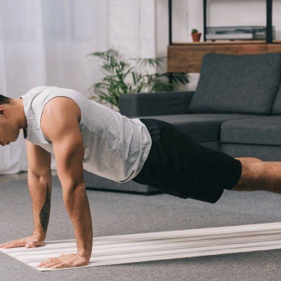 Thảm tập gym, thể hình, thể dục tại nhà, chống trơn trượt, độ bám ma sát cao + túi đựng dễ dàng di chuyển + dây buộc thảm chuyên dụng - giao màu ngẫu nhiên - thảm dày 2 lớp - Chính hãng dododios