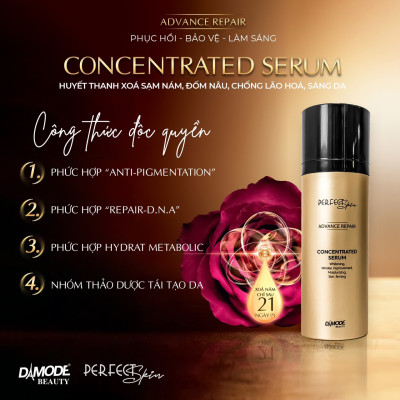 Huyết thanh xóa nám xóa đốm nâu ngăn lão hóa da CONCENTRATED SERUM DAMODE chai 30ml