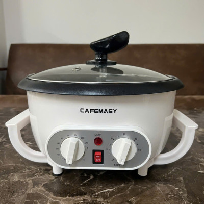 Máy rang hạt cà phê và các loại hạt tự động tích hợp điều chỉnh thời gian, thương hiệu Mỹ cao cấp Cafemasy SCR-300B - Hàng Nhập Khẩu (Bảo hành 12 Tháng)