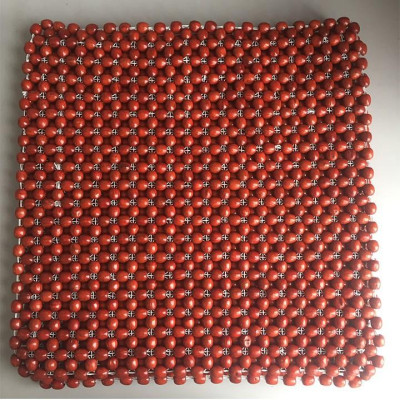 Miếng đệm hạt tròn gỗ tự nhiên kích thước 45x45 cm - màu sắc giao ngẫu nhiên