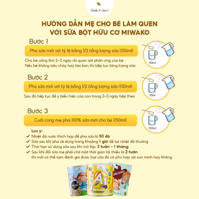 Combo 5 Hộp Sữa Công Thức Hữu Cơ Miwako A+ Vị Vani 700g (3.5Kg) Nhập Khẩu Malaysia, Sữa Hạt Cho Bé Từ 1-6 Tuổi Giúp Phát Triển Trí Não Chiều Cao