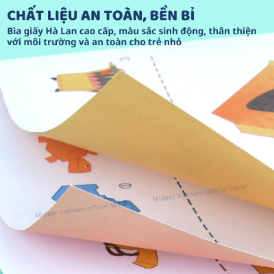 Giấy gấp Origami Thủ Công Các Con Vật Mideer ORIGAMI PAPER ANIMALS, Đồ Chơi Thủ Công Cho bé