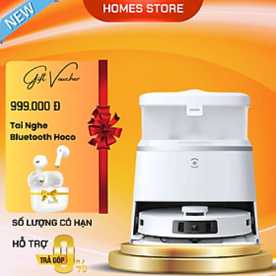 Robot Hút Bụi Lau Nhà Ecovacs T30 Omni Xòe Giẻ 11.000 Pa, Kháng Khuẩn Ion Bạc - Hàng Chính Hãng