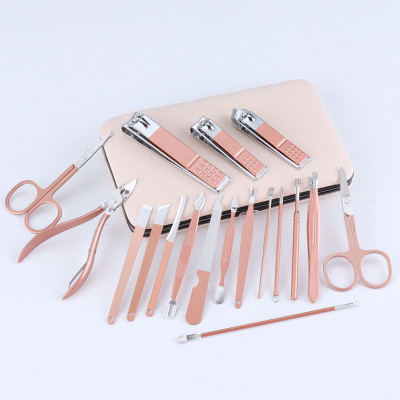 Bộ Dụng Cụ Bấm Móng Tay 16 món - Bộ Cắt, Bấm Dũa Móng Tay Cao Cấp Có Hộp Đựng Sang Trọng