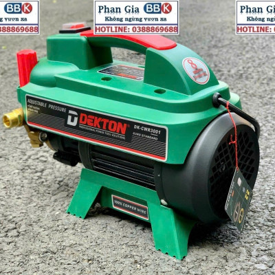Máy Rửa Xe Chỉnh Áp Dekton DK-CWR3001 - Công Suất 3000W Áp Lực Cao - Thế Hệ Mới - Bảo Hành 12 Tháng