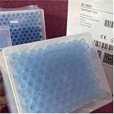 Đầu côn xanh 1000ul (Pipet Tips), 96 típ/hộp và 1000 típ/túi, Mã: 21-1000/20-1000, túi 1000 cái, hãng Biologix-USA, hàng nhập khẩu