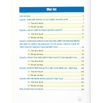 Sách Luyện thi Đánh giá Năng lực Môn Lịch Sử ( Phần kiến thức lớp 12 )