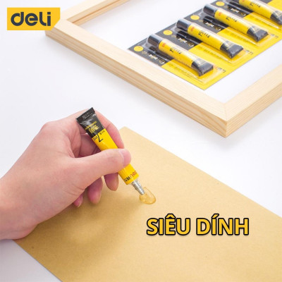 Keo Siêu Dính Đa Năng Deli - 7ml/ 20ml - Có Thể Dán Trên Mọi Bề Mặt - Phù Hợp Sửa Chữa, Ghép Nối - 7140 / 7149