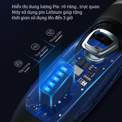 Tông Đơ Cắt Tóc Chuyên Nghiệp Không Dây DAMAS DH6820G - Hàng Chính Hãng