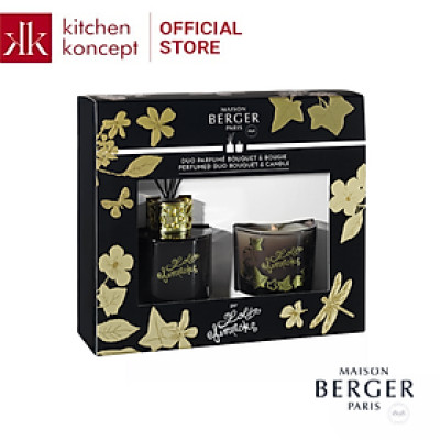 Maison Berger - Bộ tinh dầu khuếch tán và nến Lolita Lempicka Black - 2 món