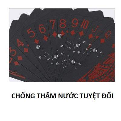 Bộ Bài Tây Poker Nền Đen Cao Cấp Chọn Màu – Bài Tây Đen Bằng Nhựa PVC Chống Thấm Nước Chống Gập Hàng Chính Hãng Amalife