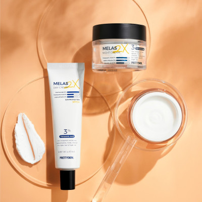 Kem dưỡng trắng da mờ thâm nám, tàn nhang ngày đêm Pretty Skin Melas 2X Cream 50ml