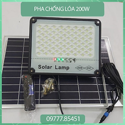 Đèn Năng Lượng Mặt Trời 200W- Đèn Chống Lóa 200W | Sản phẩm sử dụng 100% năng lượng mặt trời, có điều khiển từ xa tiện lợi và thông minh