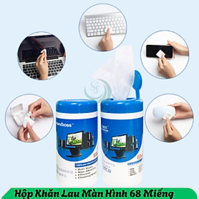 Hộp Khăn Lau Màn Hình 68 Miếng Tiện Lợi- Khăn Ướt Chuyên Dụng Lau Màn Hình – 68 Miếng- Hộp Khăn Lau Điện Tử Đa Năng 68 Miếng- Hộp Khăn Lau Màn Hình Không Xơ – 68 Miếng- Hộp Khăn Ướt Vệ Sinh Thiết Bị Công Nghệ – 68 Miếng,… Hàng nhập khẩu