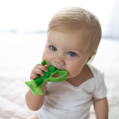 [ TE224 ] Ngậm nướu hình hạt đậu xanh, 100% Silicone - Dr.Brown