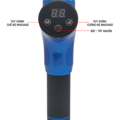 Súng (Máy) Massage Cầm Tay Nikio NK-170B - 6 Đầu Matxa, 5 Chế Độ, 6 Tốc Độ Mát Xa, Pin Sạc Không Dây 2000mAh - Hỗ Trợ Giảm Đau Nhức Và Giãn Cơ Toàn Thân, Công Nghệ Bộ Gõ Thế Hệ Mới