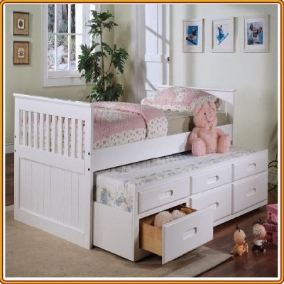 Giường Hộp 2 Tầng Gỗ Tự Nhiên  Nội Thất Juno Sofa ( Màu trắng ) 