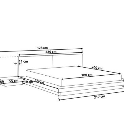 [Miễn phí vận chuyển & lắp đặt] Giường ngủ bệt thông minh kiểu Nhật cao cấp có vách ốp bọc nệm đầu giường Ohaha - GB006