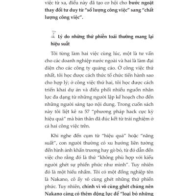 Kỹ Thuật Hack Thời Gian, Kỹ Năng Hack Hiệu Suất