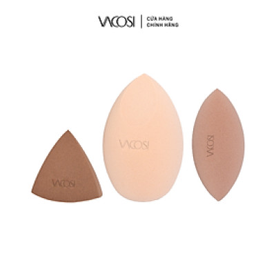Set 3 bông phấn đa diện VACOSI VERSATILE MAKEUP BLENDER - BP42